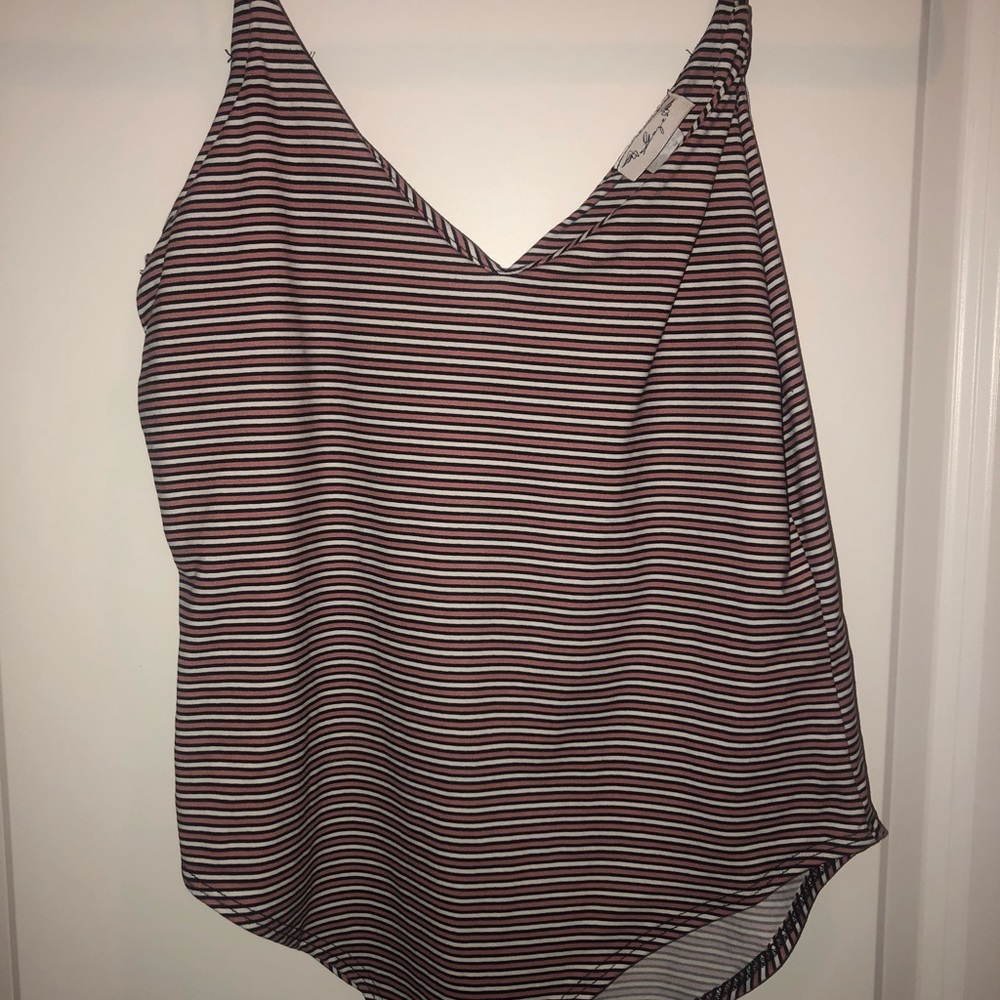 Gaze Women’s striped bodysuit Size Medium